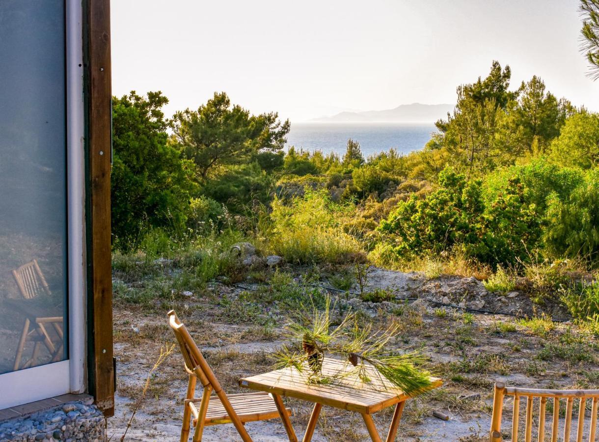 Drolma Ling Nature Cabins เธโอโลกอส ภายนอก รูปภาพ