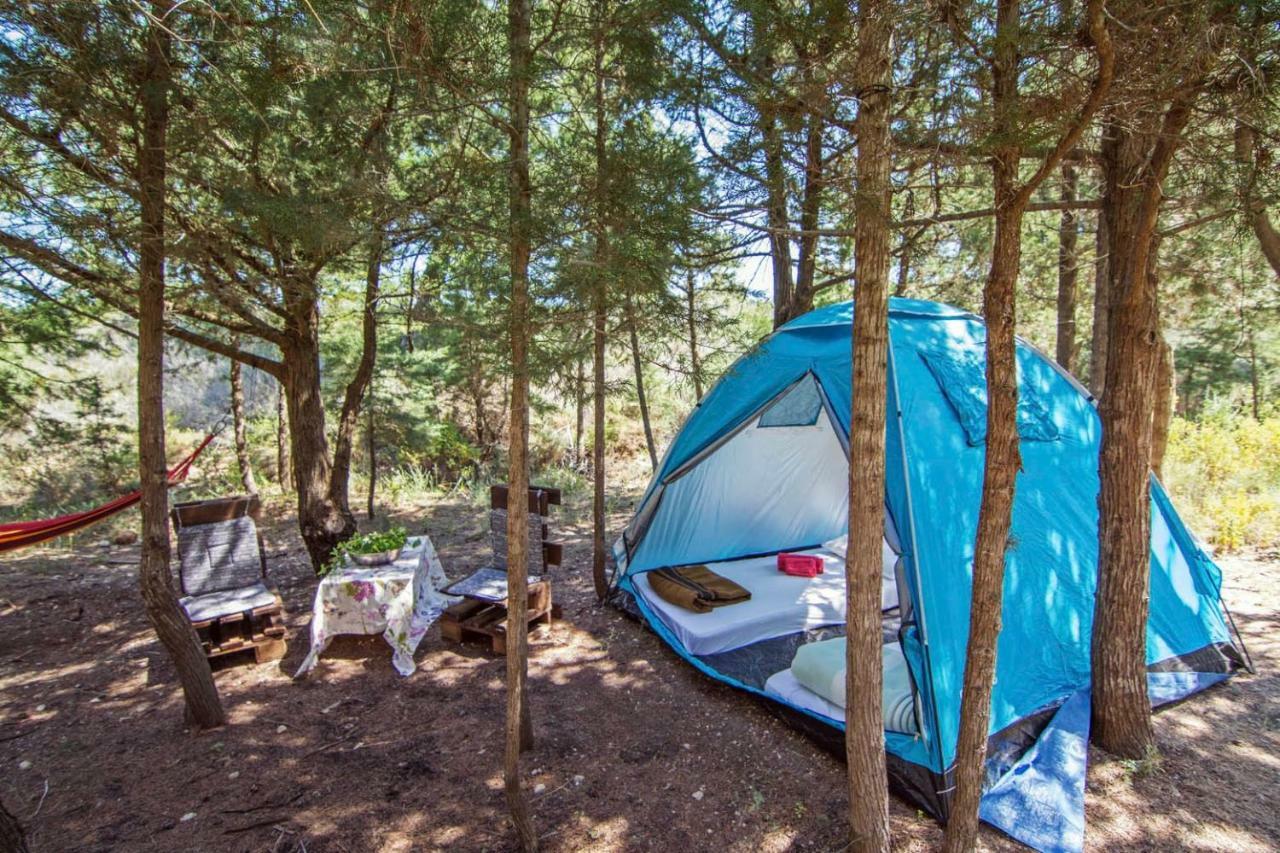 Drolma Ling Nature Cabins เธโอโลกอส ภายนอก รูปภาพ